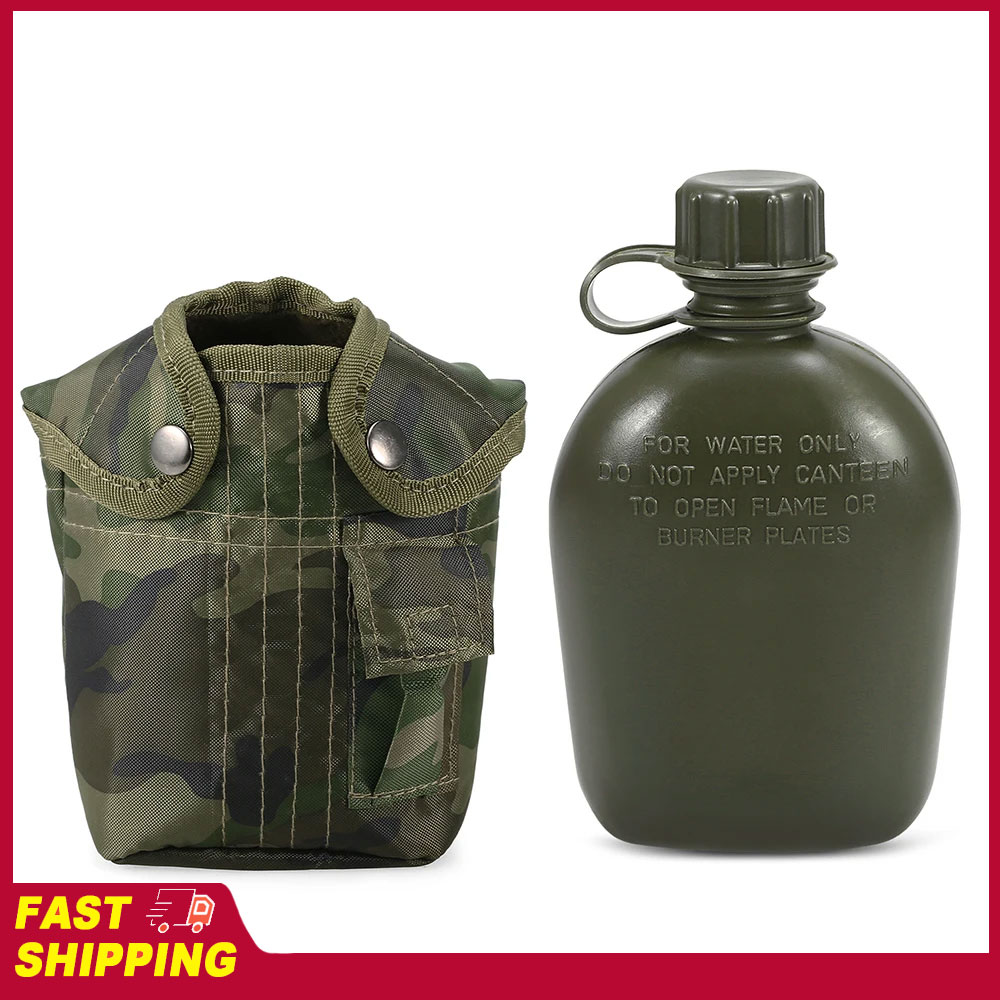 Rucksack Military Style - Botella de Agua para Camping, Senderismo,