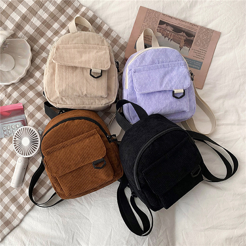 Fashion Backpack Women - Mini mochila de Color liso, mochilas