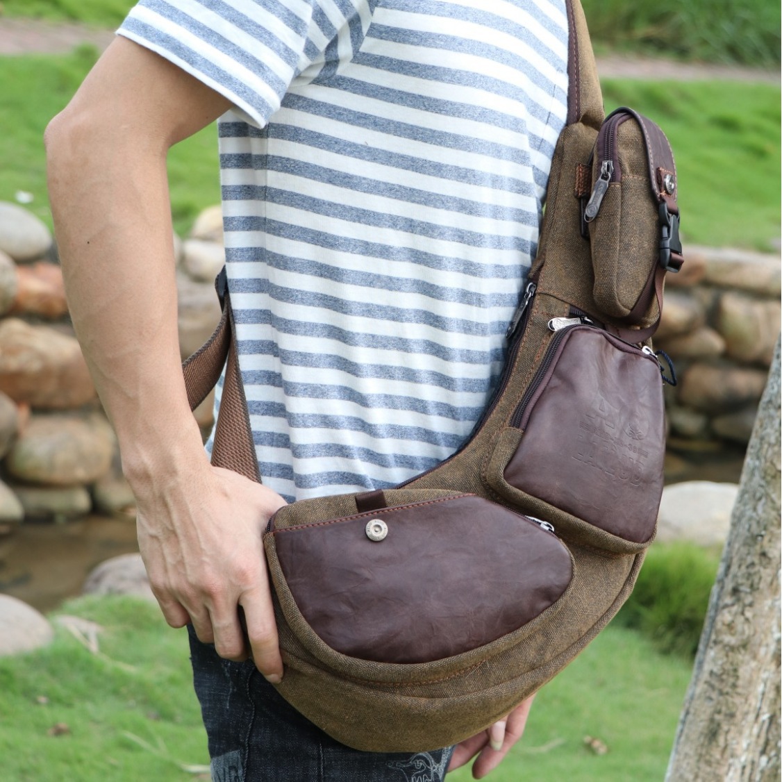 Mochila cruzada para hombre, b - Sling Backpack Shoulder reseña y precio