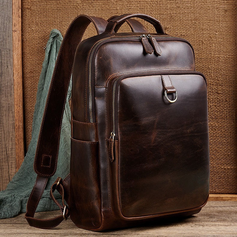 Mochila para Portátil de Cuero - Leather Backpack Vintage reseña y precio