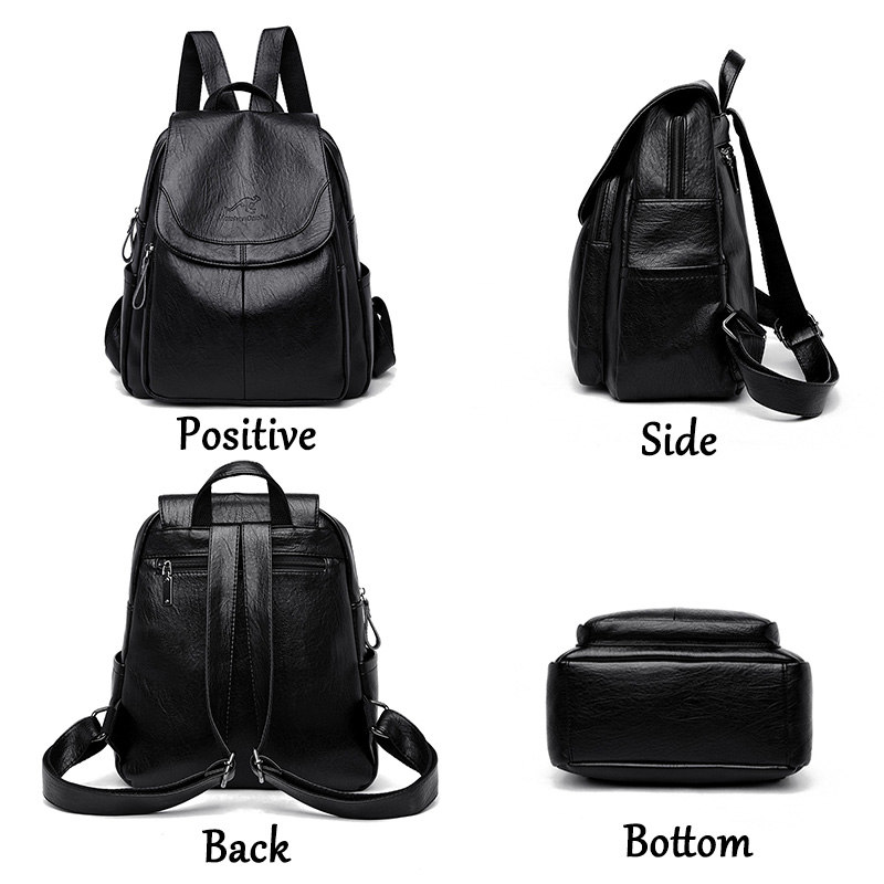Mochilas de cuero suave para m - Leather Backpack Vintage reseña y precio