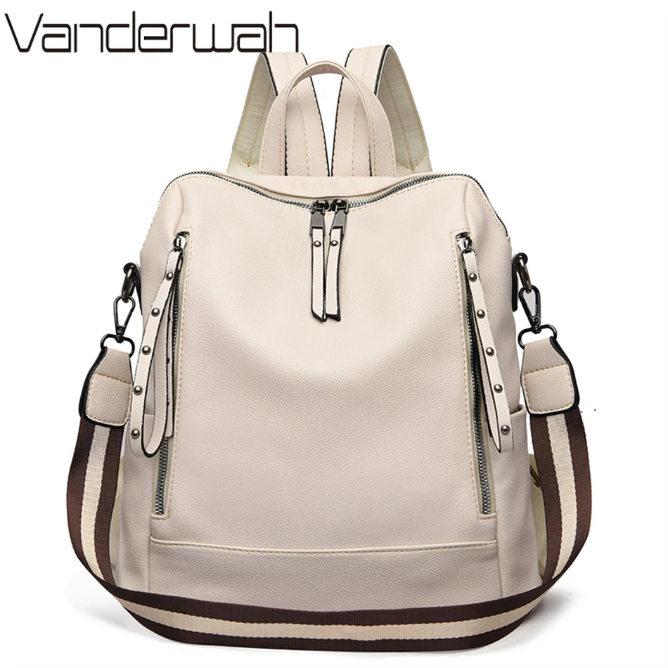 Mochila De cuero suave para es - School Backpack Teen reseña y precio
