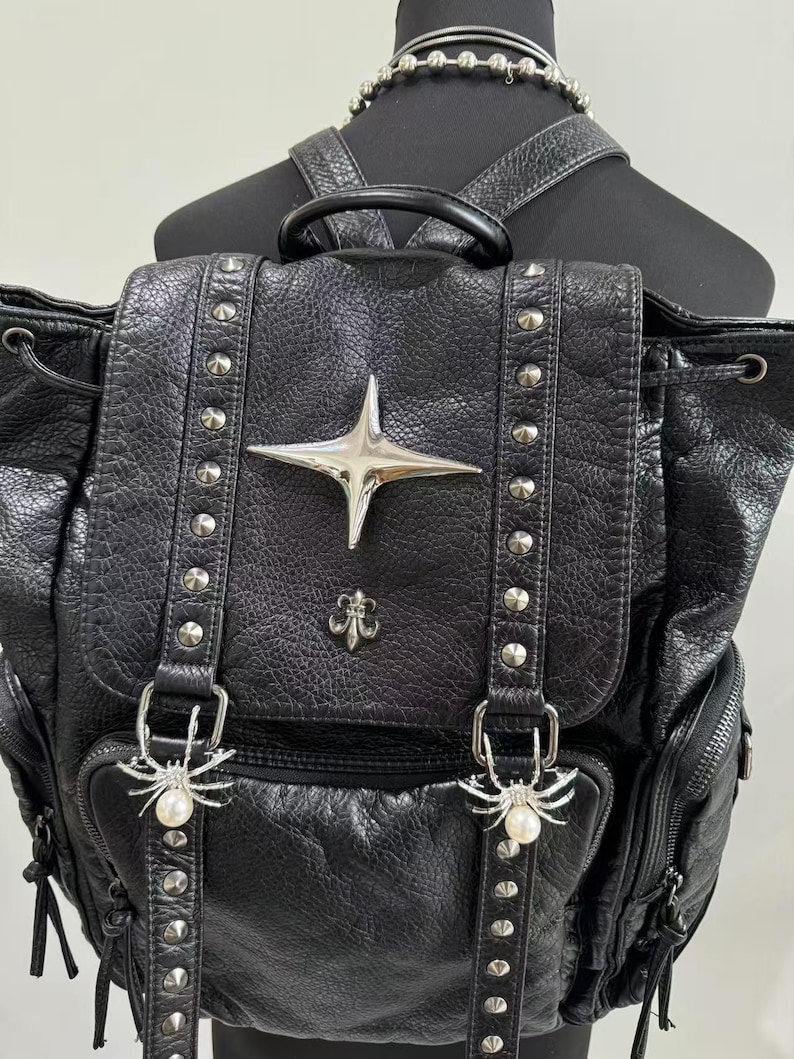 Bandolera de cuero de PU gótic - Leather Backpack Vintage reseña y precio