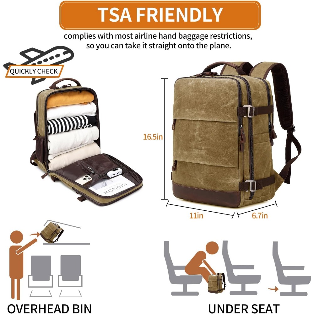 Mochila de Viaje para Hombre - - Canvas Backpack Casual reseña y precio