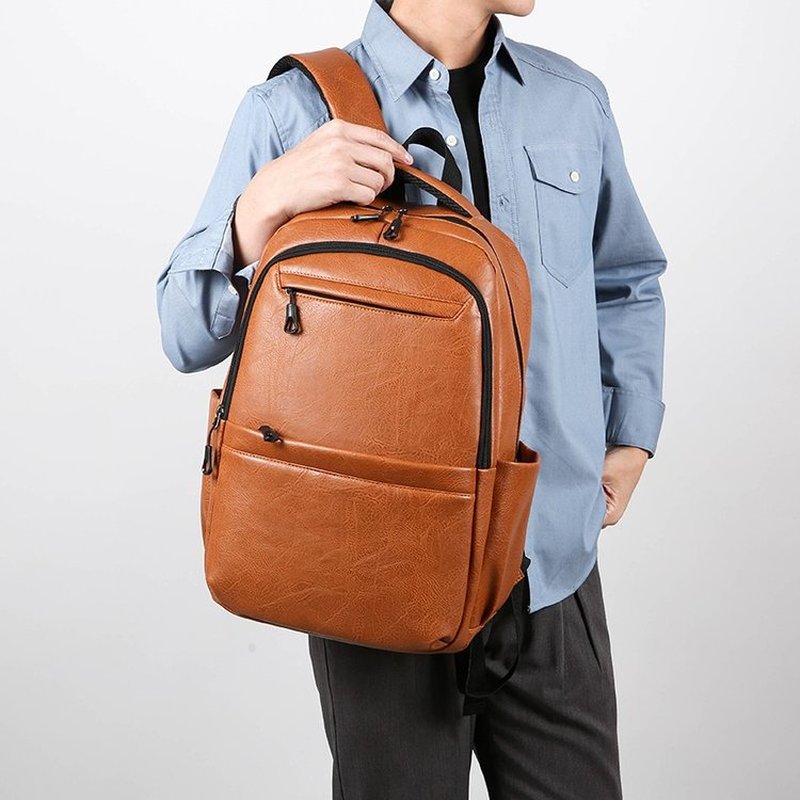 Mochila de cuero premium para  - Laptop Backpack 15.6 reseña y precio
