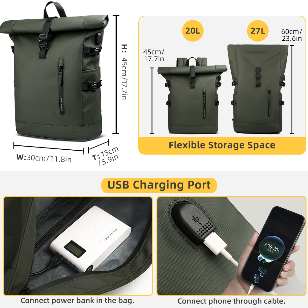 Mochila Heroic Knight para hom - Laptop Backpack 15.6 reseña y precio