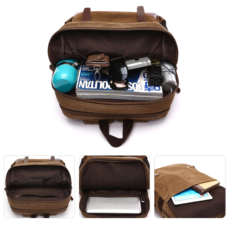 Mochila grande de lona Vintage - Laptop Backpack 15.6 reseña y precio